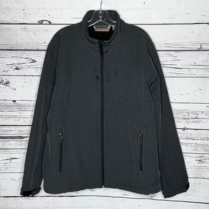 Free Country Size L (42-44) Onyx Heather Gray Zip Front Fleece Lined Jacket Coat